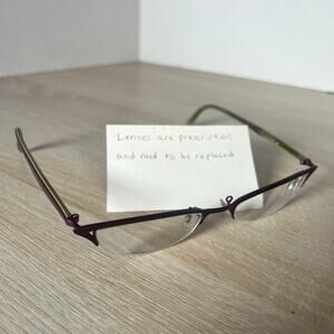 Jean Lafont Paris Pin Up 112 Eyeglasses Purple Half Rim Frames 51-19-140 France